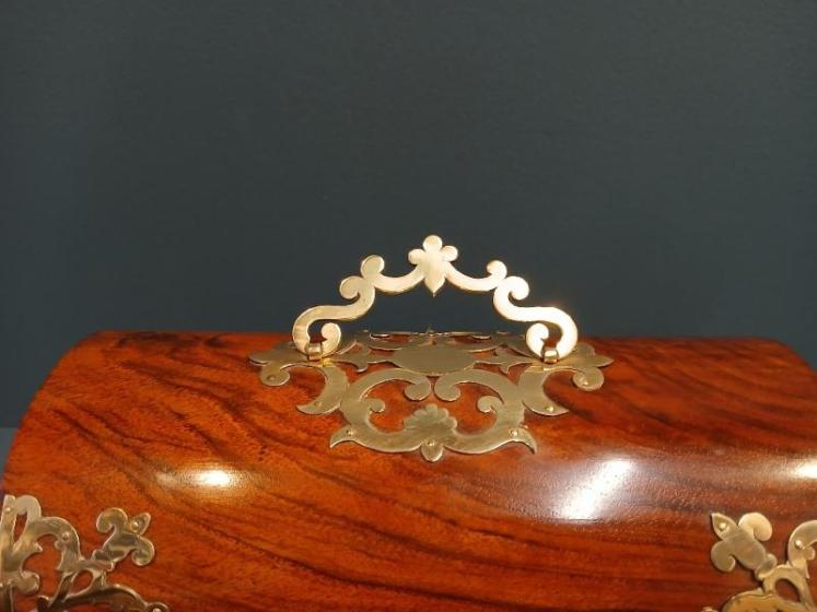 Victorian Figured Walnut Stationery Box - Image 3