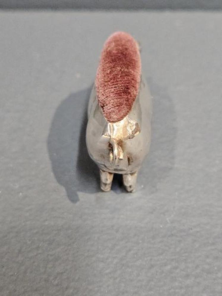 Small Silver Pig Pin Cushion - Image 4