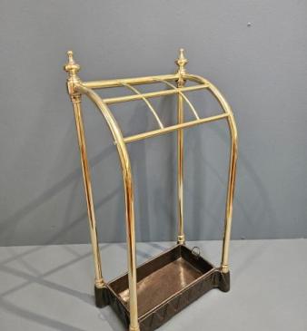 Late Victorian Brass Frame Stick Stand