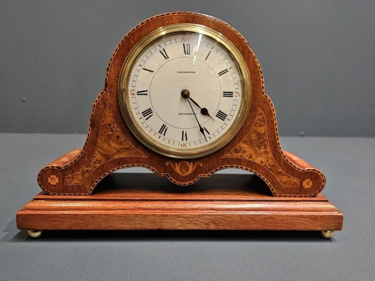 Edwardian Inlaid Mantel Clock - Image 6