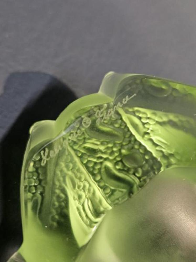 Lalique Opalescent Green Frog - Image 3