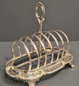 Large Victorian Silver 11 Troy Oz Toast Rack