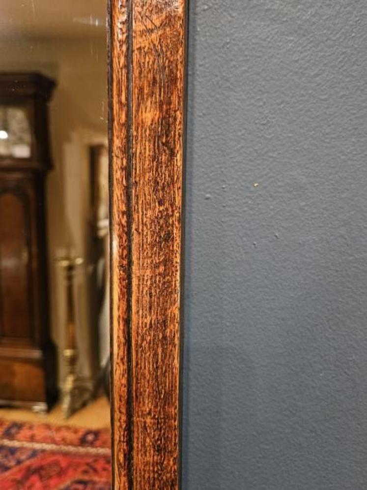 Victorian Carved Oak Framed Mirror - Image 6