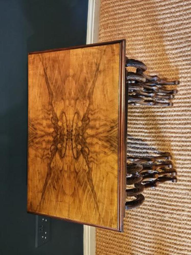 Nest of Four Edwardian Walnut Occasional Tables - Image 6
