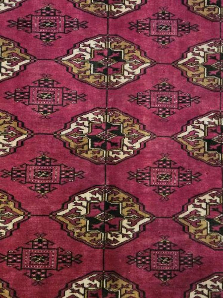 Fine Quality Persian Turkmen Pure Wool Rug - Image 2