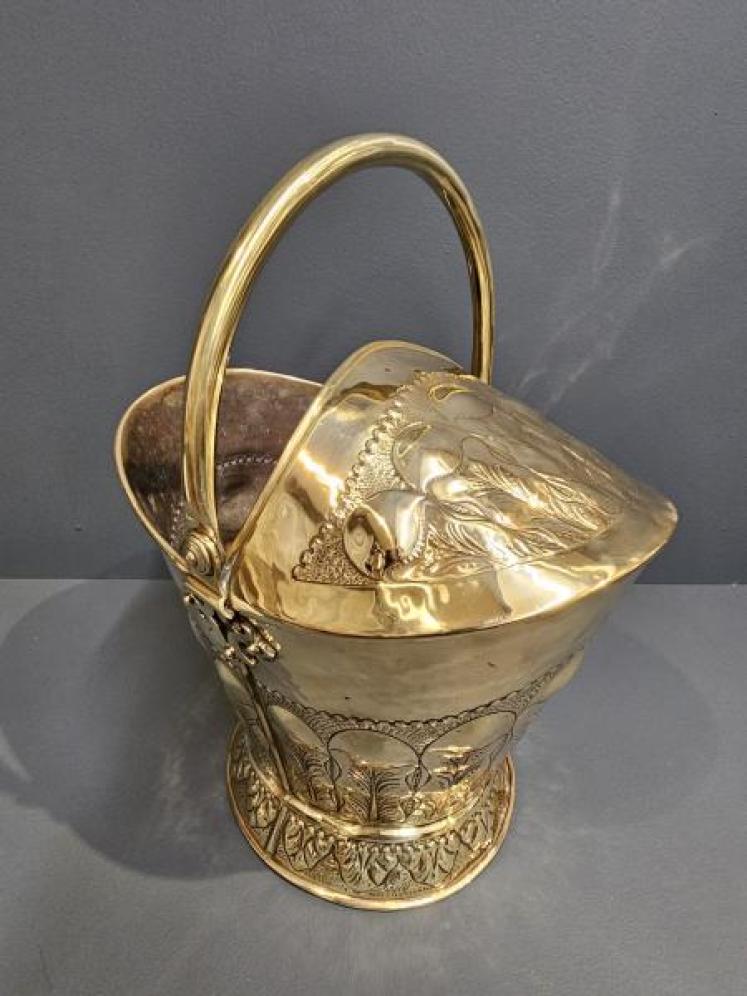 Victorian Brass Coal Scuttle  - Image 1