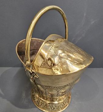Victorian Brass Coal Scuttle 