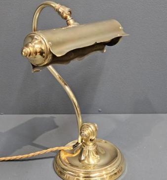 Edwardian Brass Adjustable Desk Lamp