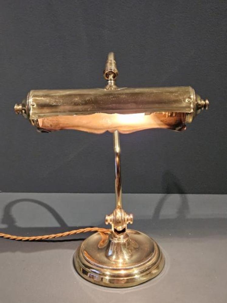 Edwardian Brass Adjustable Desk Lamp - Image 4