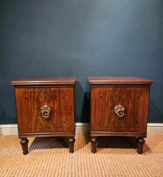 Pair of William IV Mahogany Bedside Chests