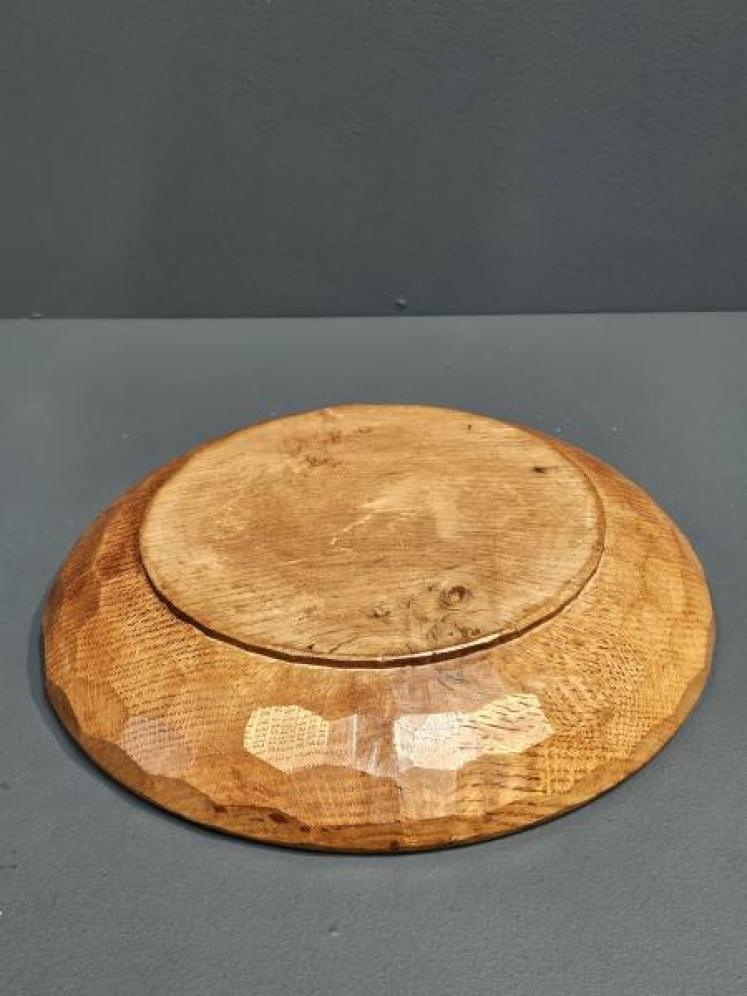 Superb Mouseman Burr Oak Shallow Bowl  - Image 7