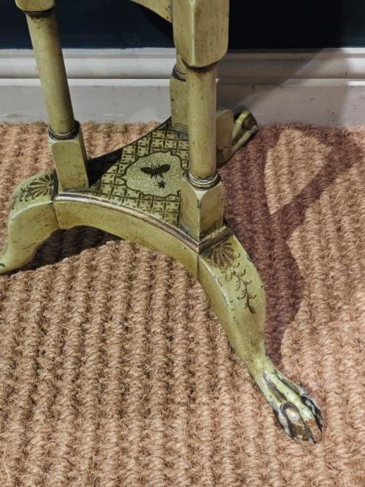 Edwardian Green Chinoiserie Tripod Table - Image 5