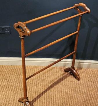 Fine Quality Victorian Walnut Towel Rail