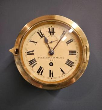 Brass Ships Clock by Benson
