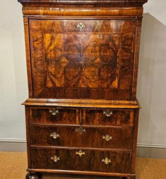 William and Mary Walnut Escritoire