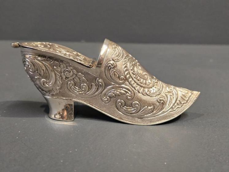 Victorian Silver Shoe Trinket Box - Image 3