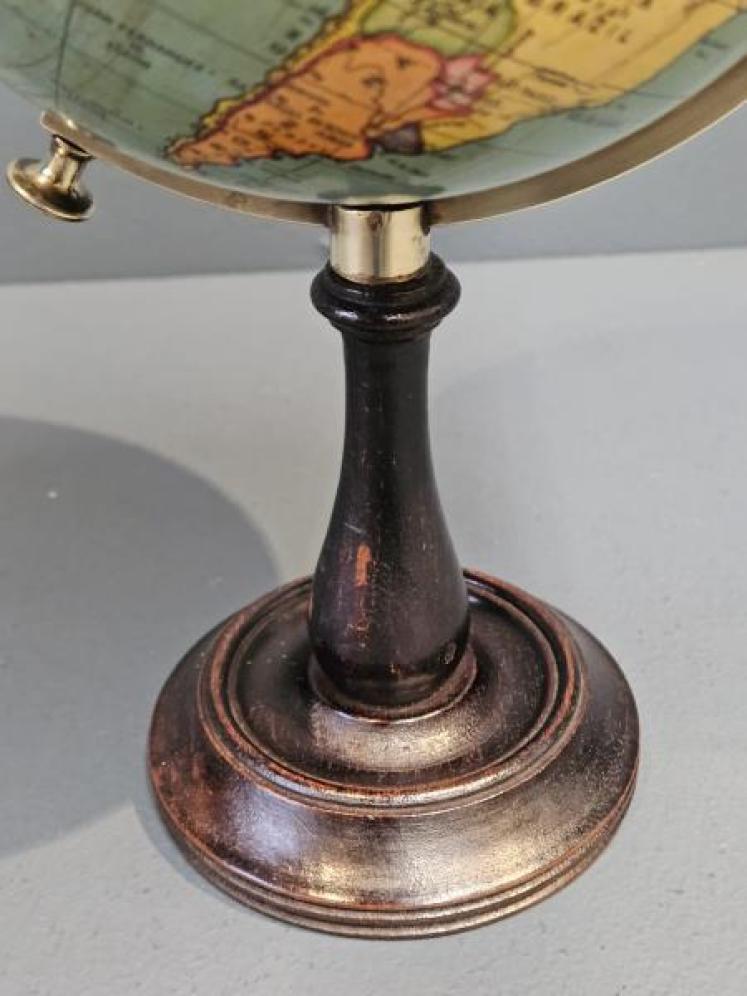 Superb 1930's 6" Papier Mache Globe  - Image 2