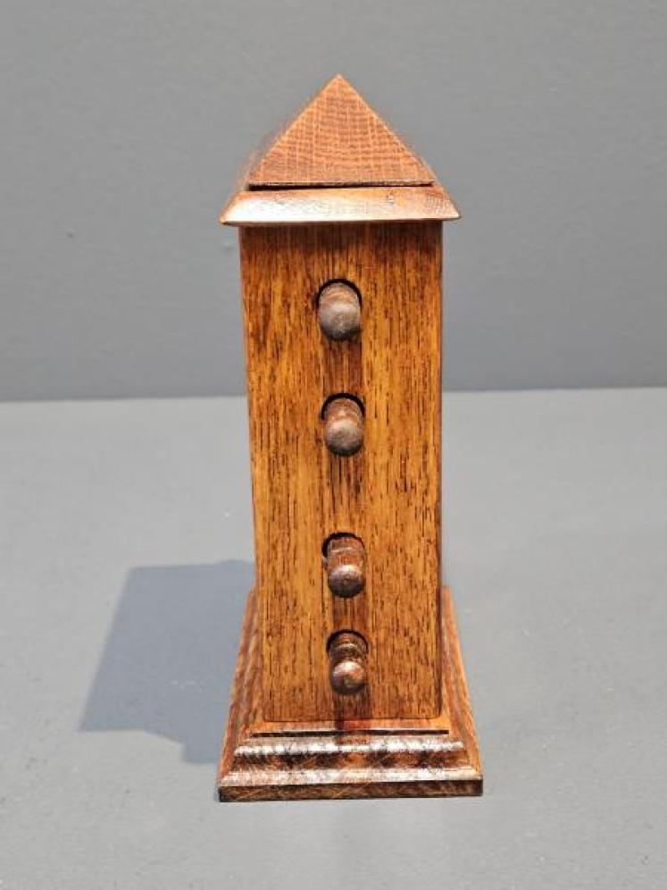 Edwardian Oak Perpetual Desk Calendar - Image 4