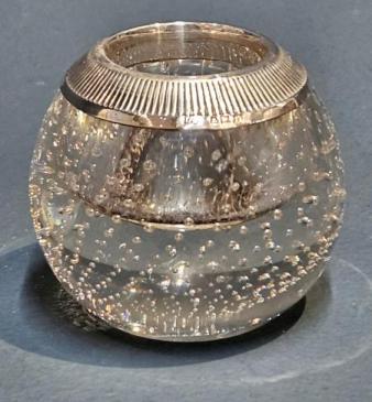 Silver Rimmed Crystal Match Striker 