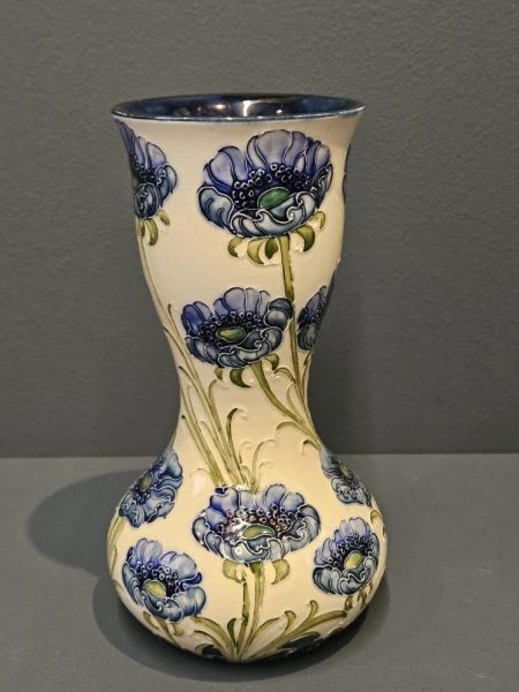 Superb McIntyre Blue Poppies Vase - Image 1