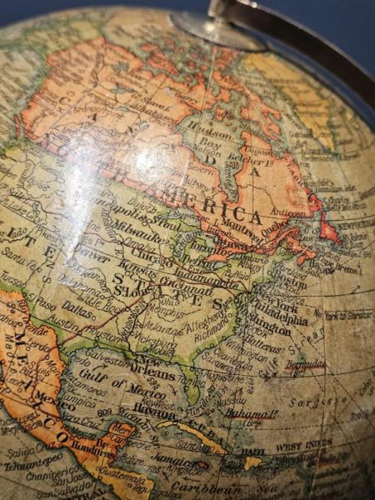 Geographia 8" Paper Mache Globe  - Image 2