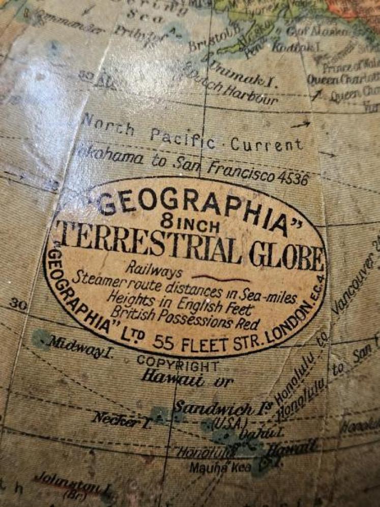Geographia 8" Paper Mache Globe  - Image 4