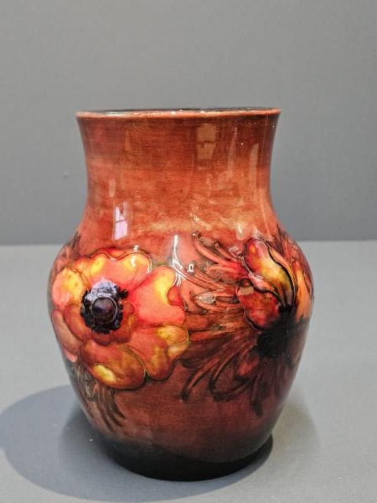 Early Moorcroft Anemone Flambe Vase - Image 3