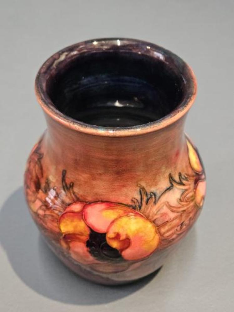 Early Moorcroft Anemone Flambe Vase - Image 4