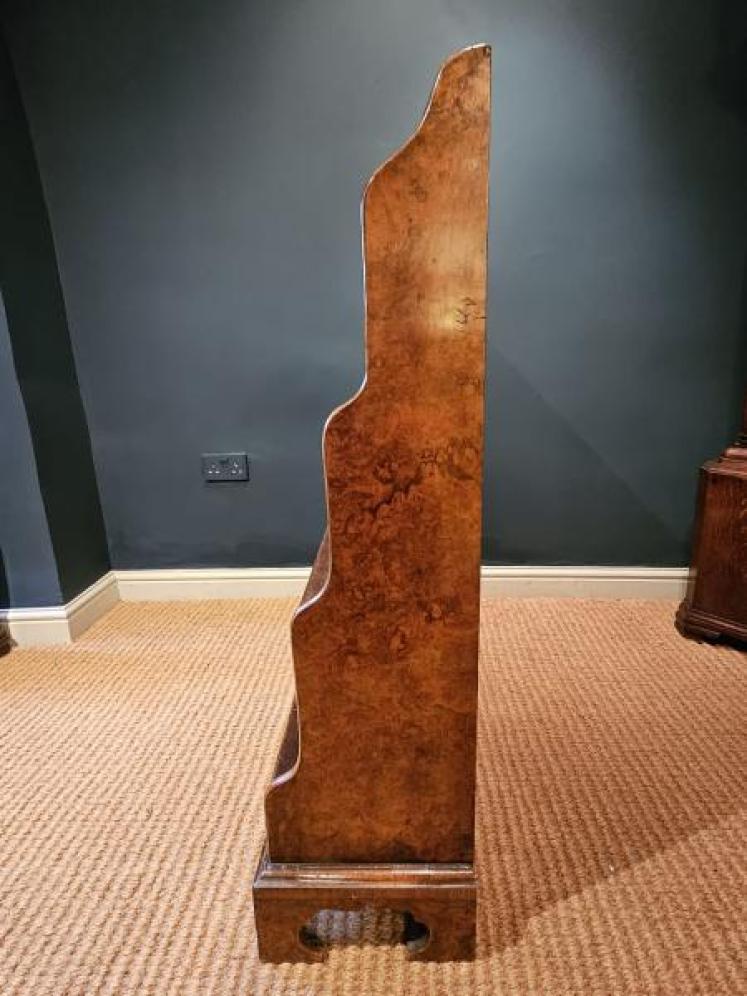 Superb Victorian Burr Walnut and Oak Waterfall Bookcase  - Image 2