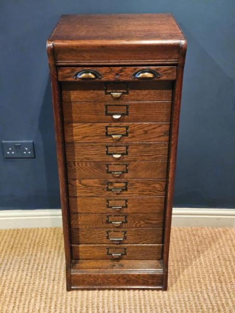 Edwardian Oak Globe Wernicke File Cabinet  - Image 1