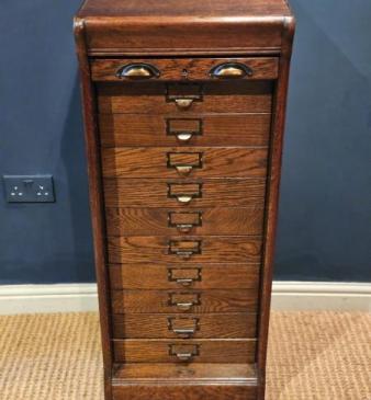 Edwardian Oak Globe Wernicke File Cabinet 