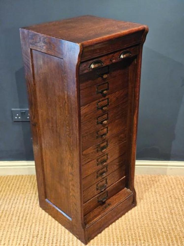 Edwardian Oak Globe Wernicke File Cabinet  - Image 6