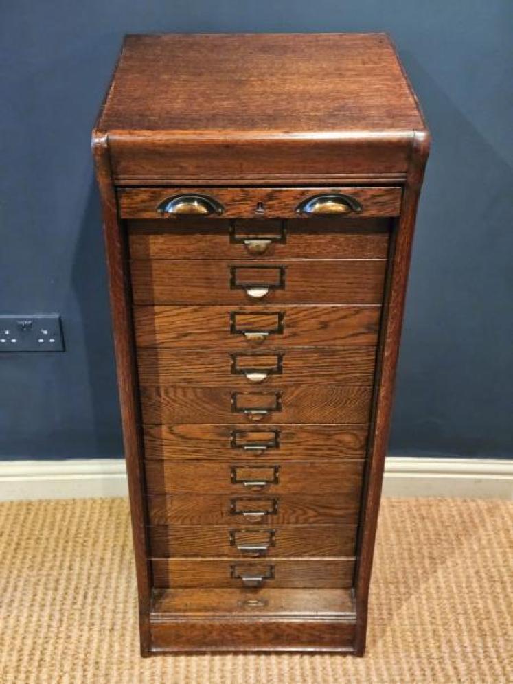 Edwardian Oak Globe Wernicke File Cabinet  - Image 7