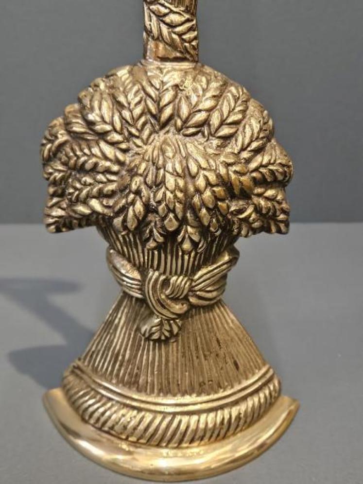 Victorian Brass Wheatsheaf Door Stop - Image 2