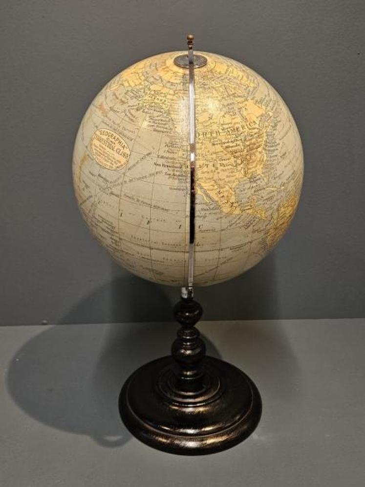 10" Geographia Paper Mache Globe - Image 5