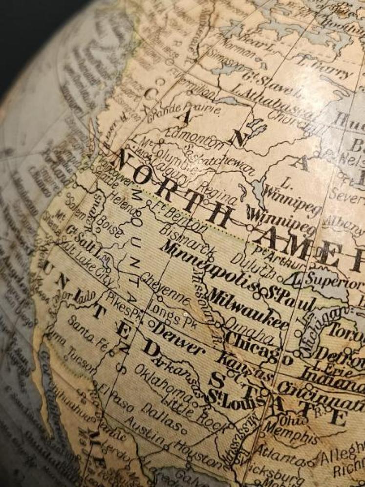 10" Geographia Paper Mache Globe - Image 7