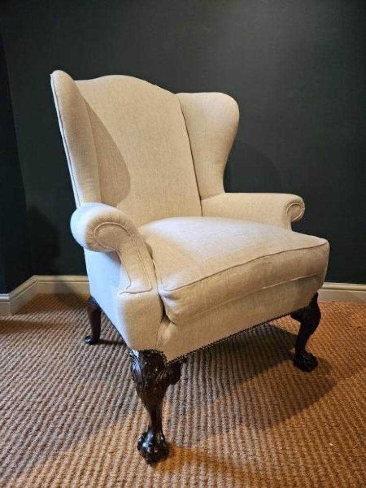 Superb Late Victorian Wing Back Arm Chair  - Image 1