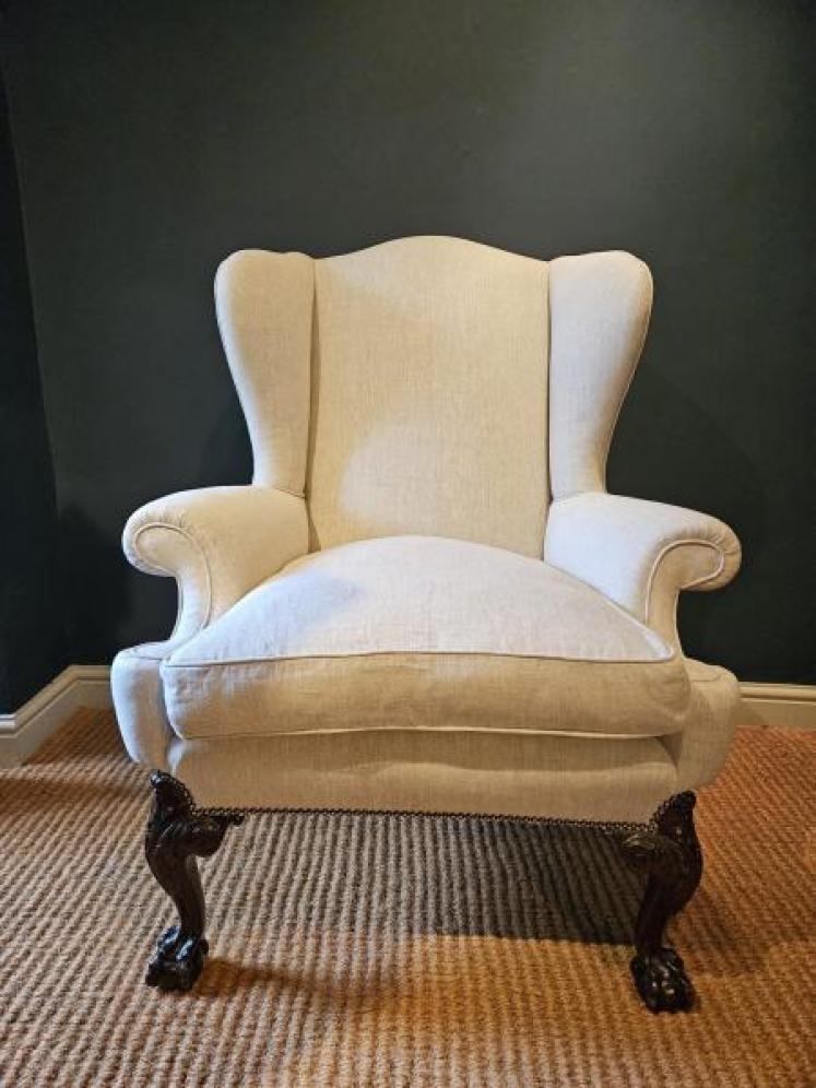 Superb Late Victorian Wing Back Arm Chair  - Image 2
