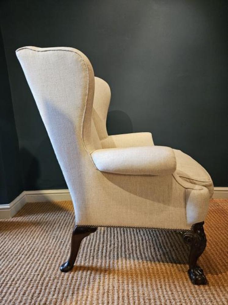 Superb Late Victorian Wing Back Arm Chair  - Image 4