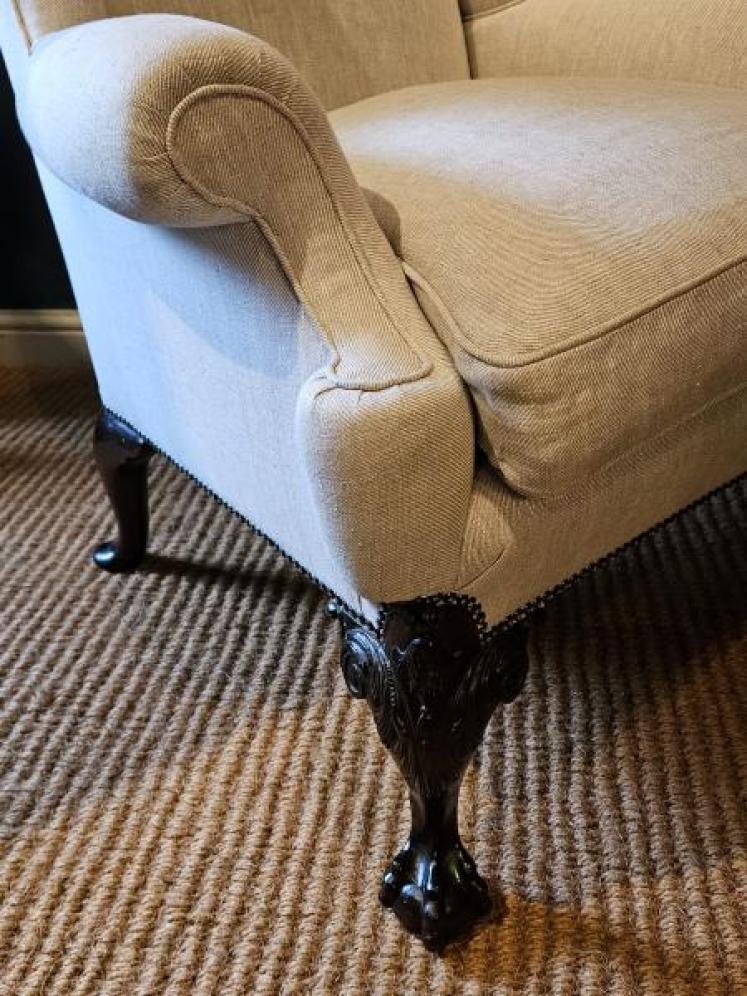 Superb Late Victorian Wing Back Arm Chair  - Image 5