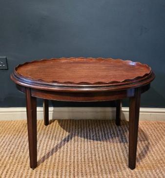 Fine Quality Victorian Mahogany Tray Top Coffee Table 