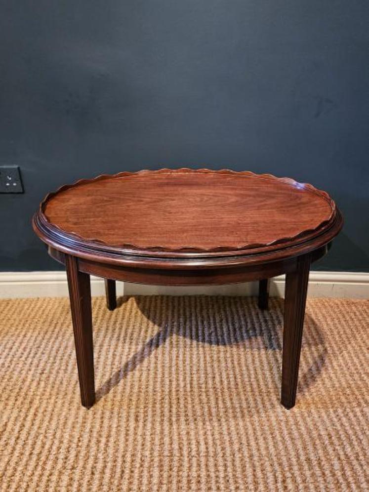 Fine Quality Victorian Mahogany Tray Top Coffee Table  - Image 2