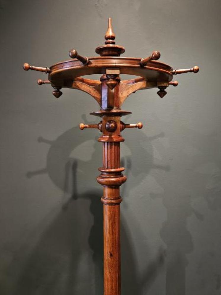 Outstanding Quality Victorian Mahogany Country House Hat and Coat Stand  - Image 6