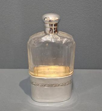 Silver and Crystal Hip Flask