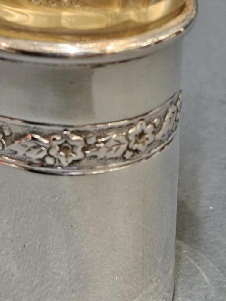 Silver and Crystal Hip Flask - Image 6