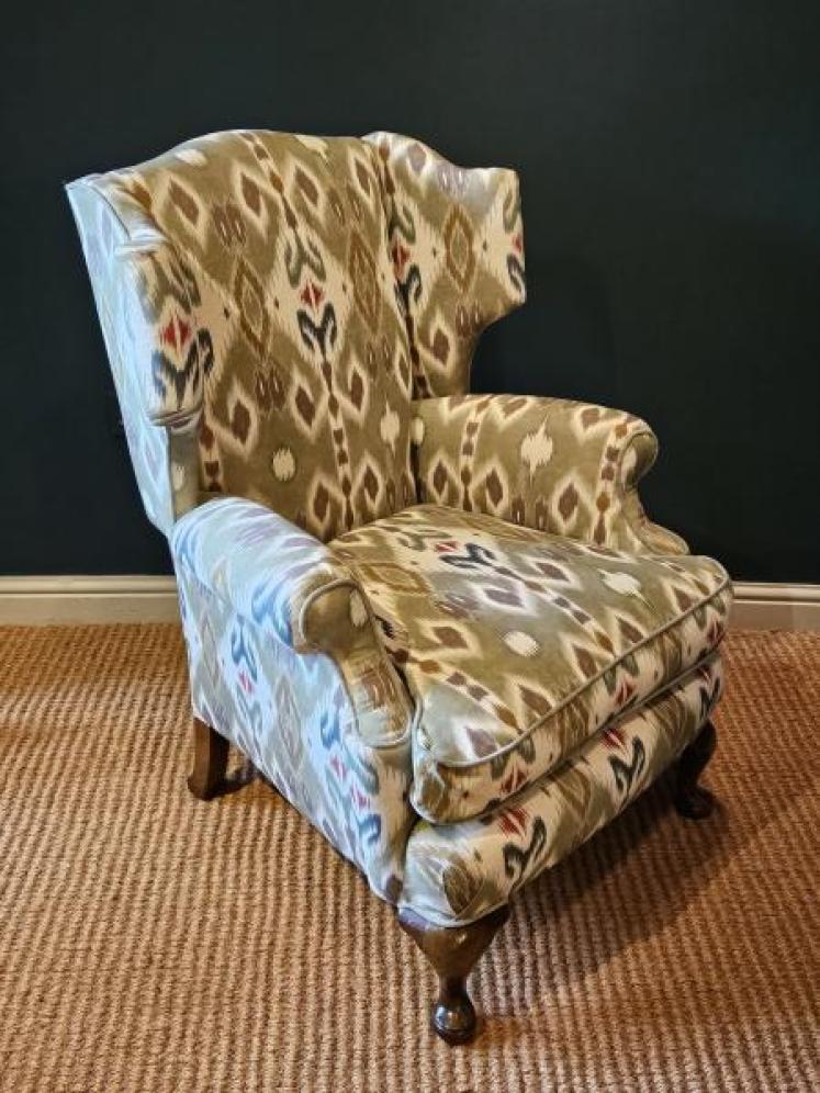 Late Victorian Wing Back Arm Chair - Image 1