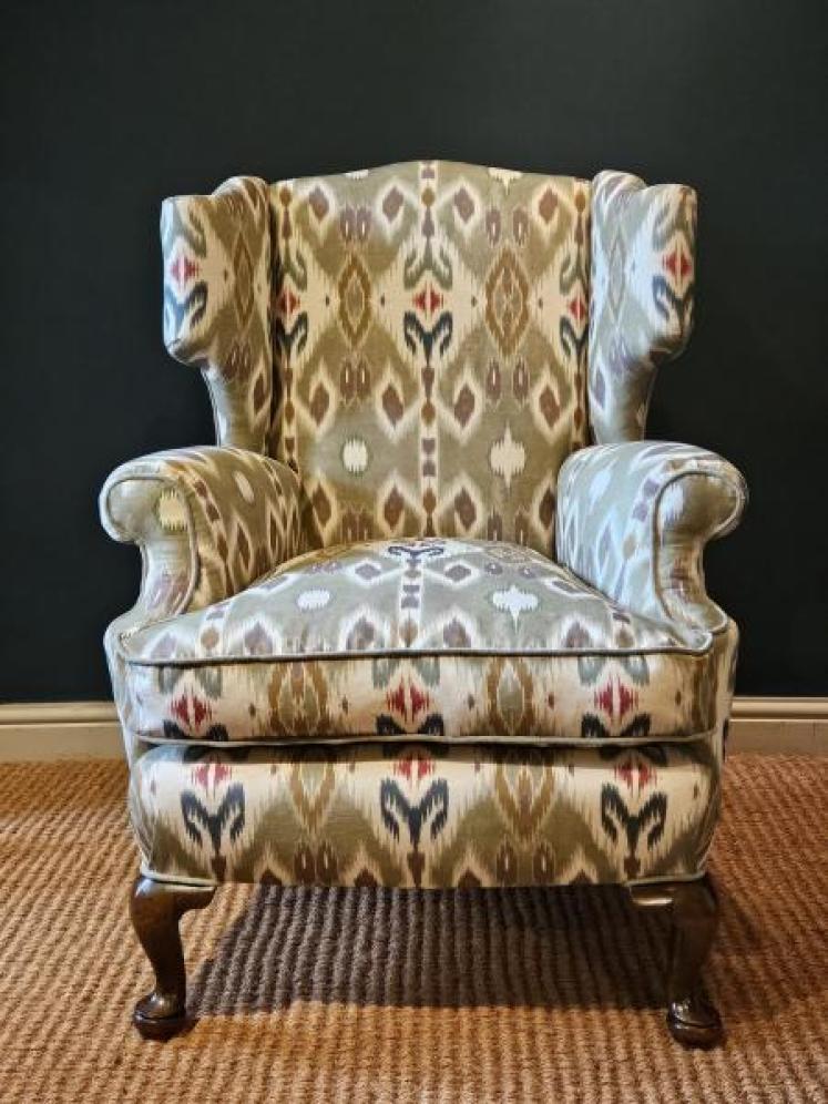 Late Victorian Wing Back Arm Chair - Image 3