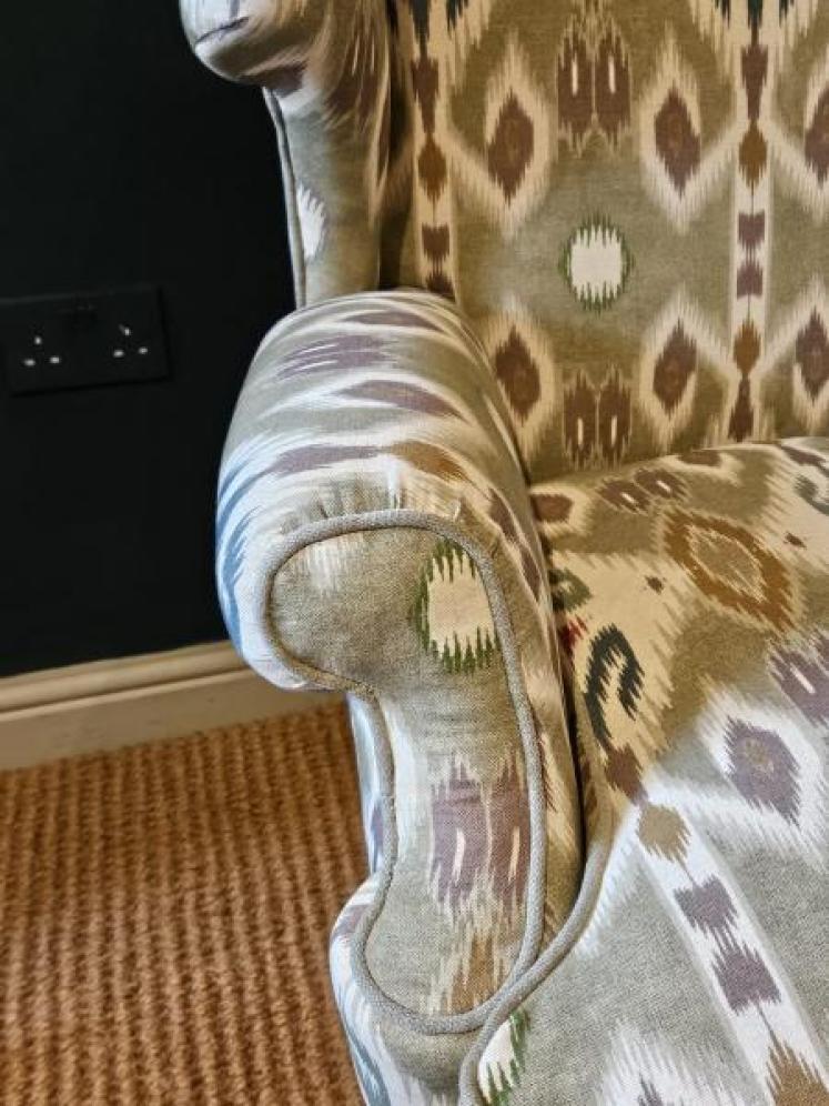 Late Victorian Wing Back Arm Chair - Image 6