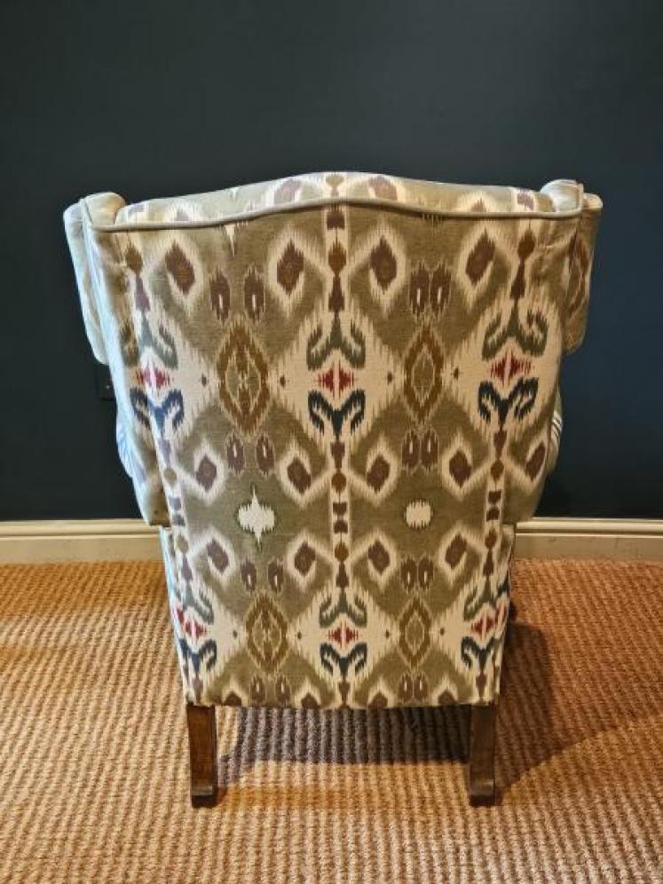 Late Victorian Wing Back Arm Chair - Image 7