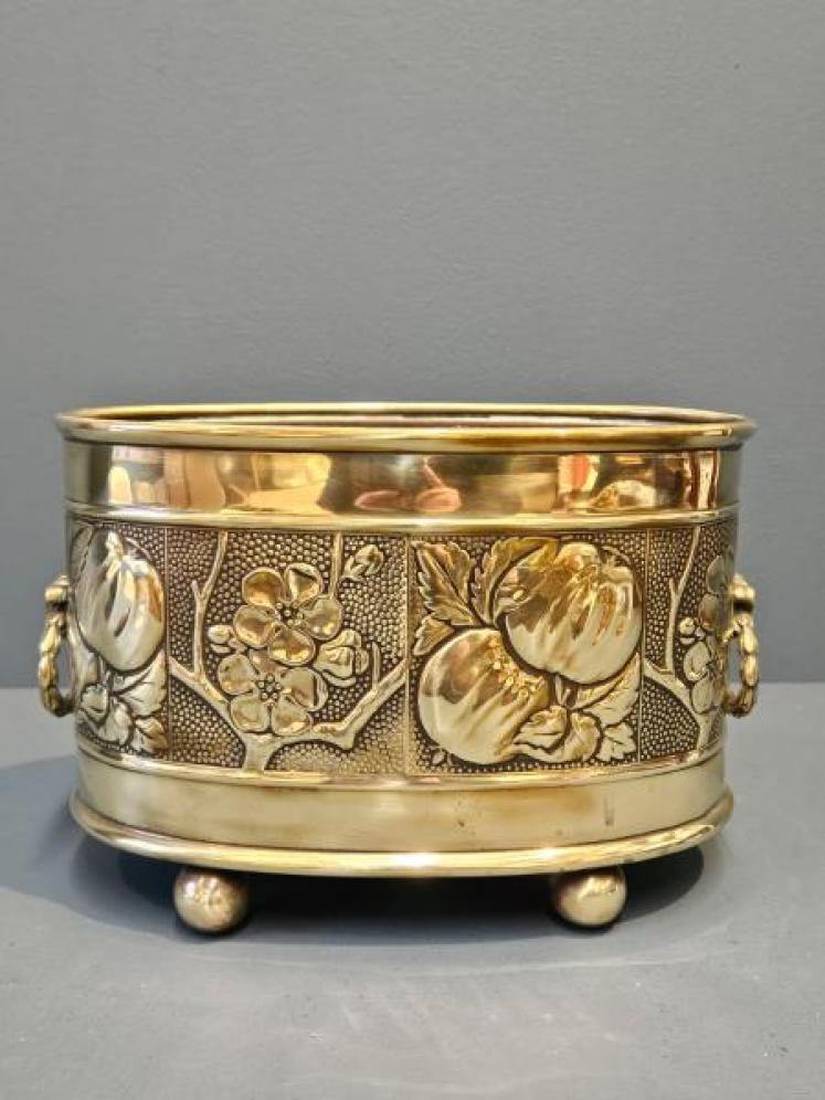 Arts and Crafts Brass Planter - Image 2